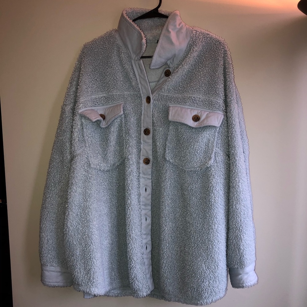 Button Down Wild Fable Sherpa Jacket